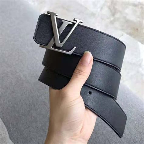 black plain lv belt|Lv Belt black men.